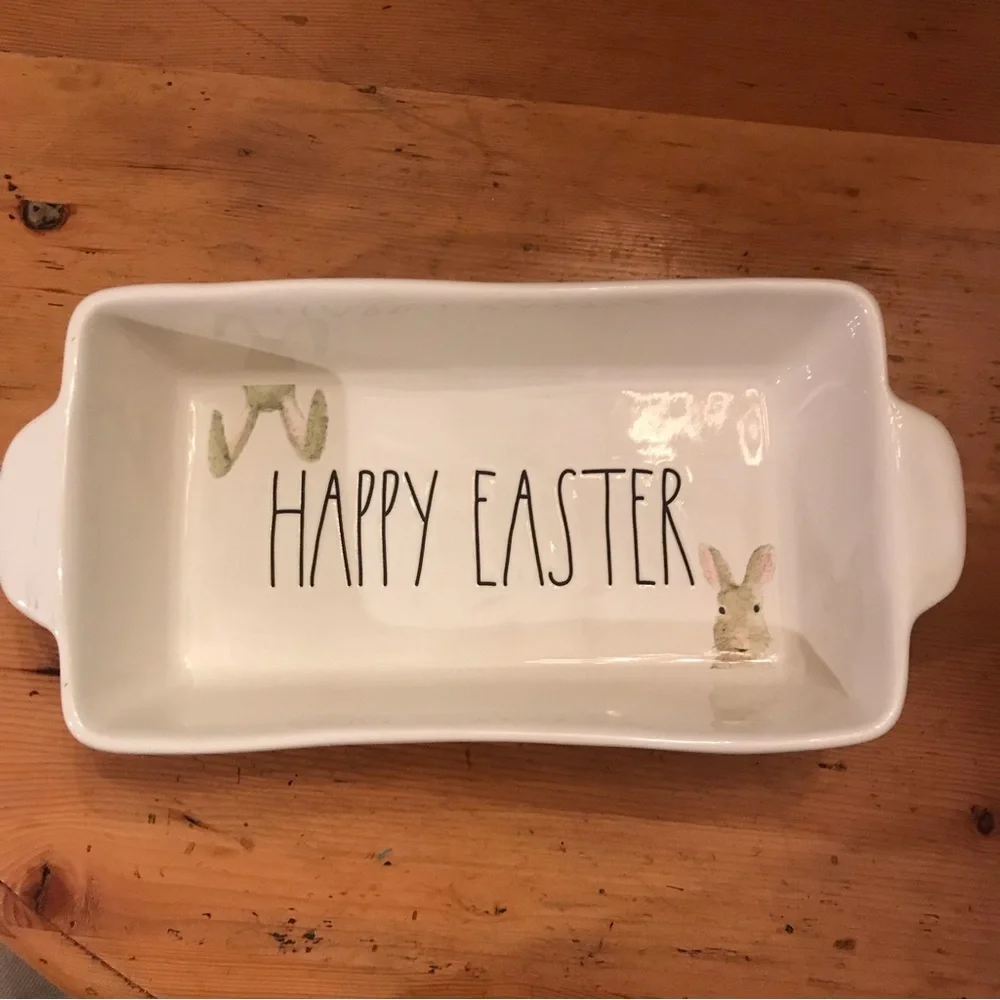 🐰RAE DUNN Easter Loaf Ceramic Dish